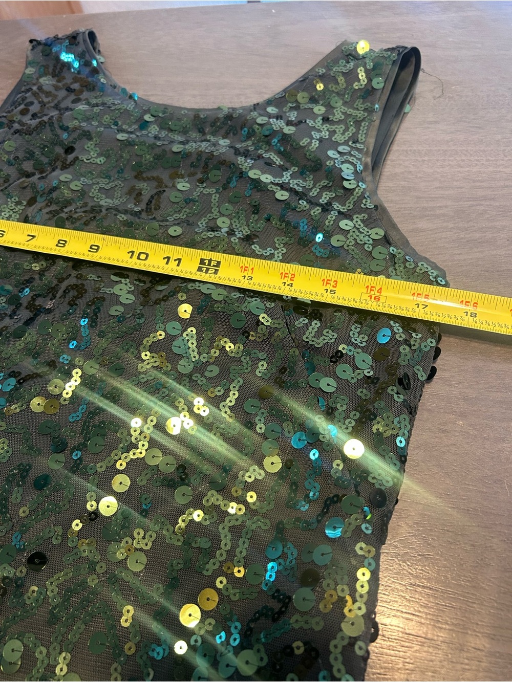 Jessica Simpson Emerald Green Sequin Mini Dress Homecoming Party Dress Size 8 - Picture 5 of 6